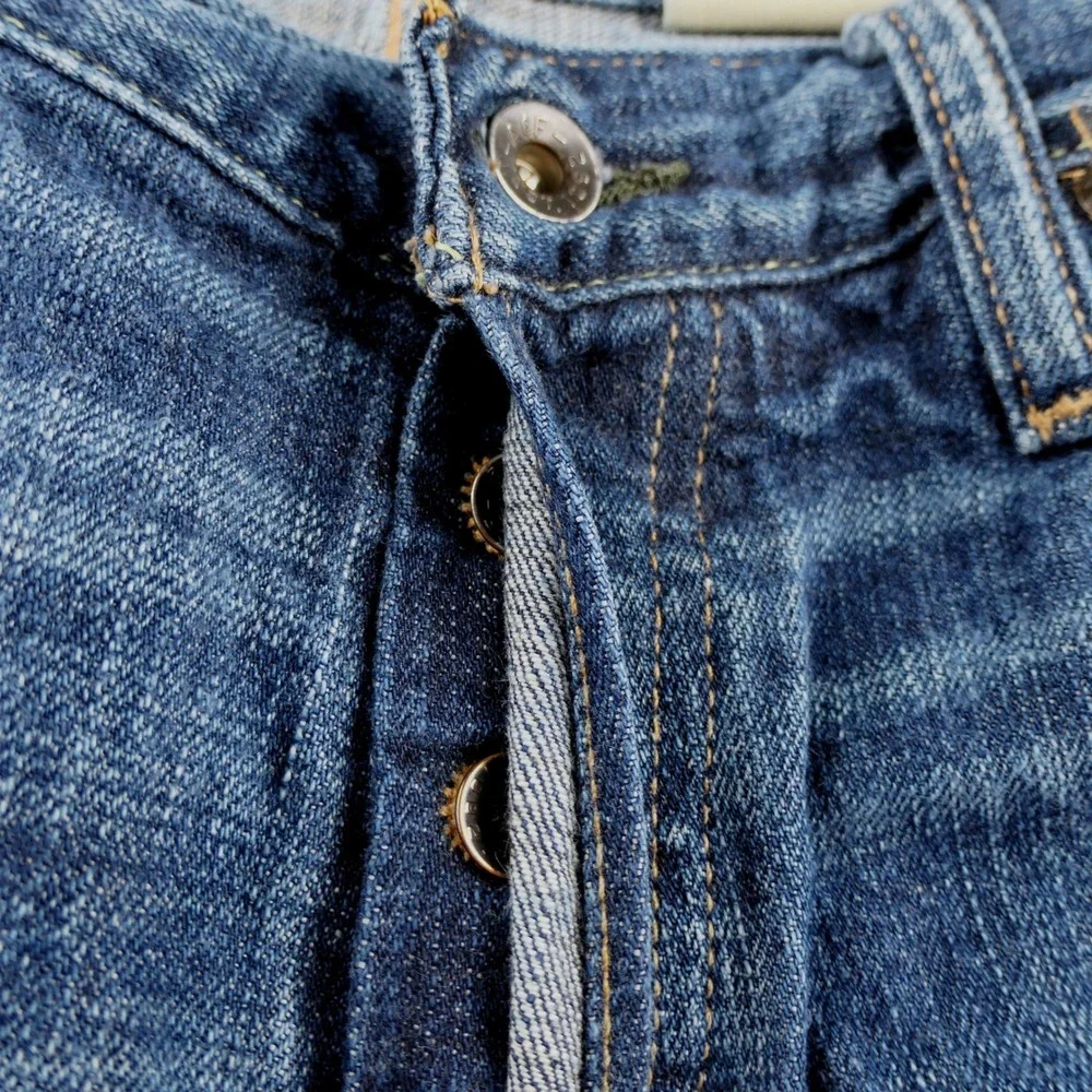 Abercrombie Fitch Mens Jeans 31x32 Blue Bootcut Button Fly Heavy Ounce Vintage